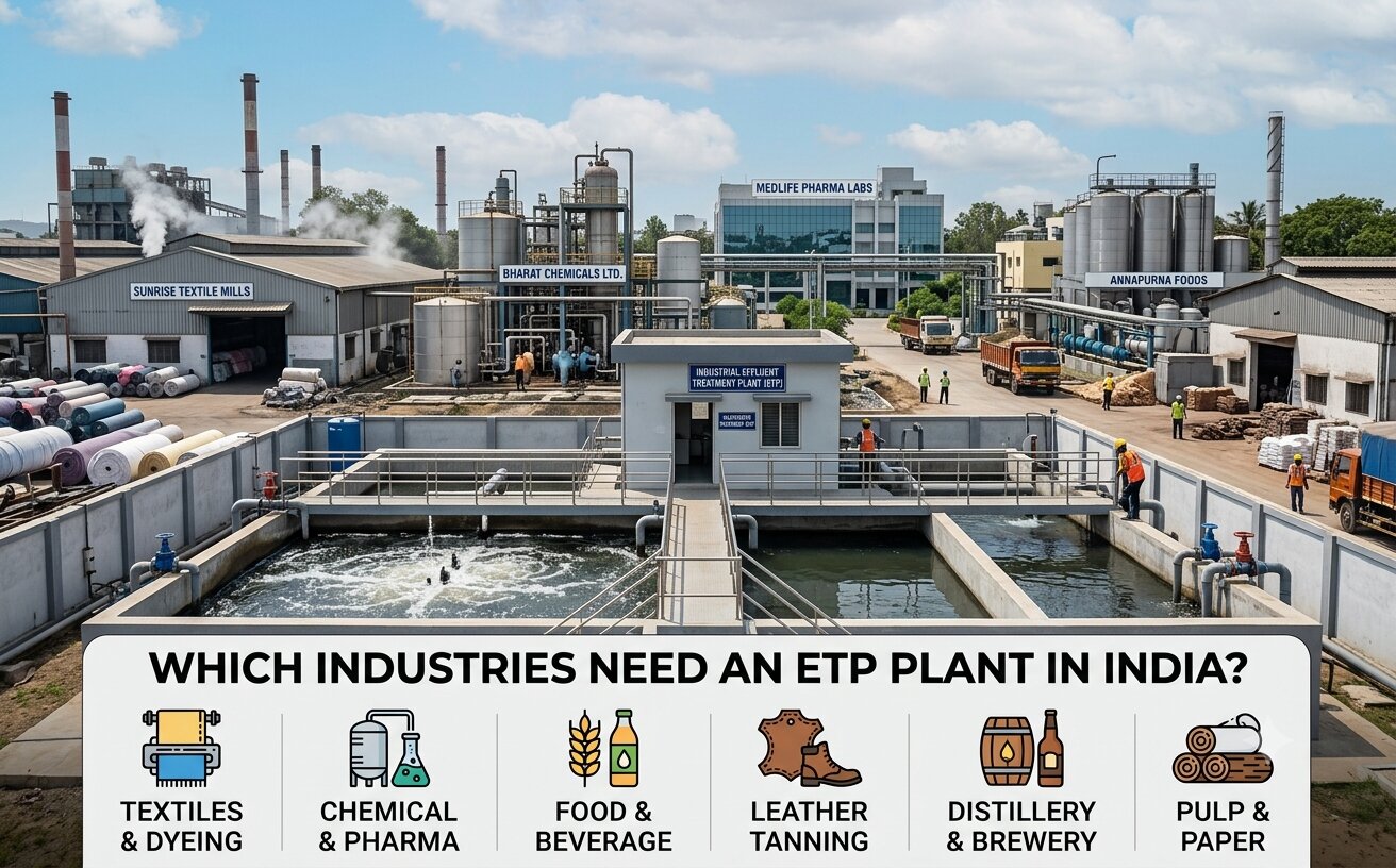 Which Industries need an ETP Plant in India?